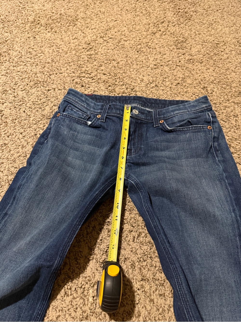 7 For All Mankind Dark Blue Bootcut Jeans- Flynt - Picture 8 of 11